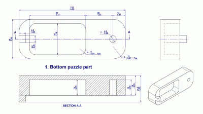 Ball puzzle box - Bottom part