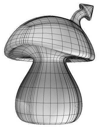 Mushroom house initial 3D surface