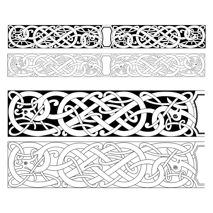 simple dragon carving ornament vector design which is a great 