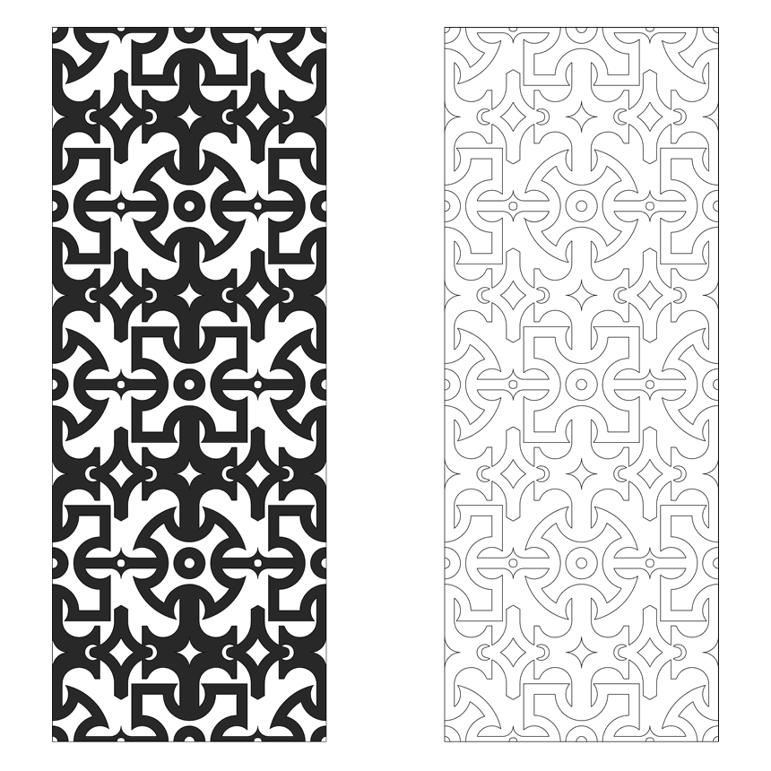 vectorized furniture scroll saw pattern. This furniture scroll saw ...