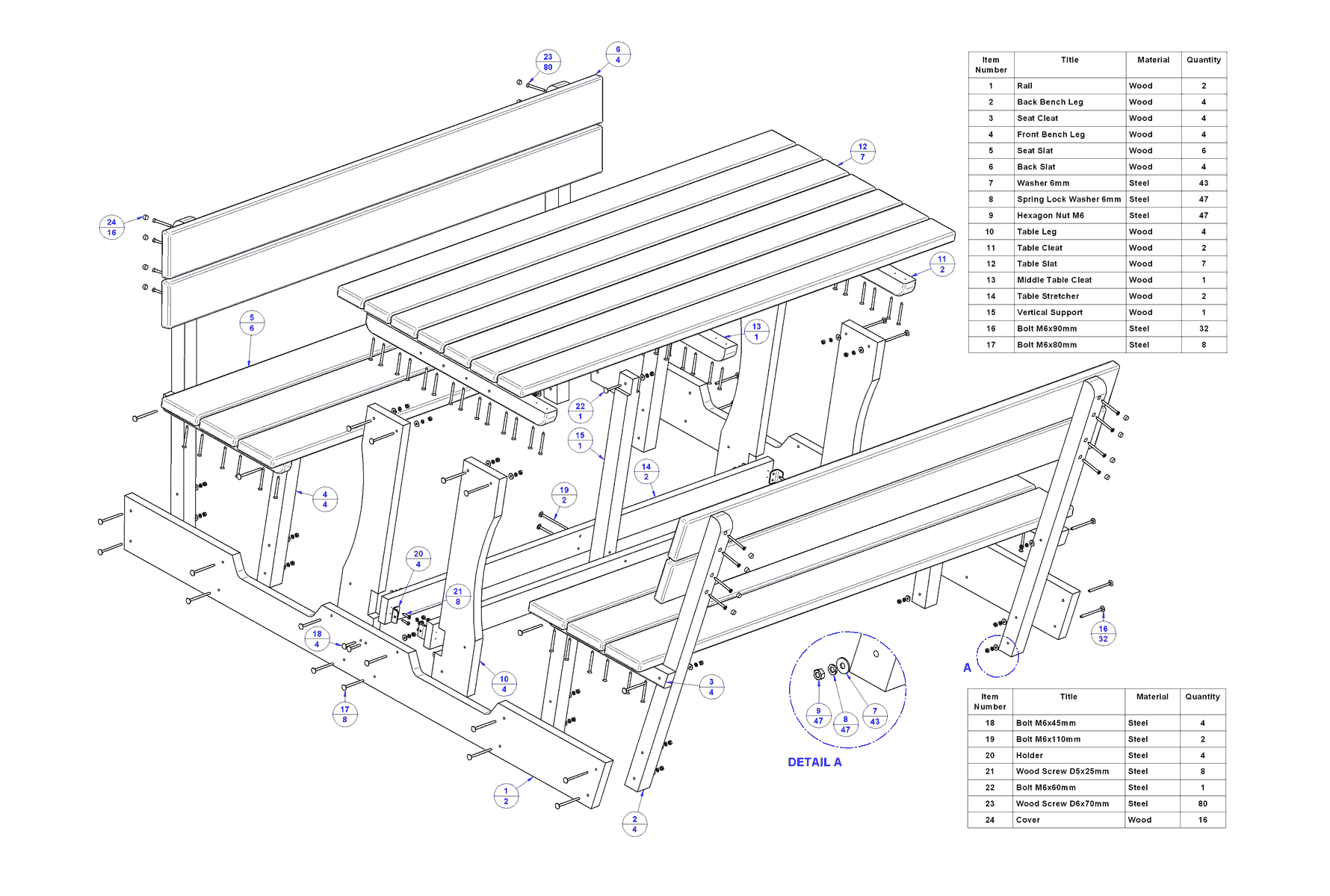 Backyard seating set plan ( 5,62Mb - PDF )