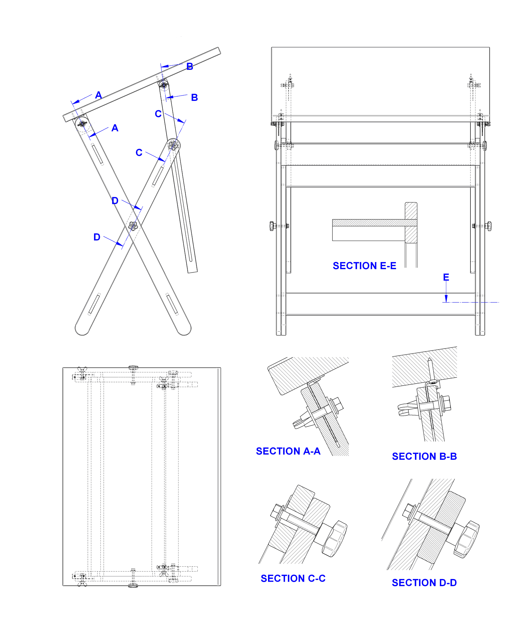 Drawing board plan - Assembly drawing