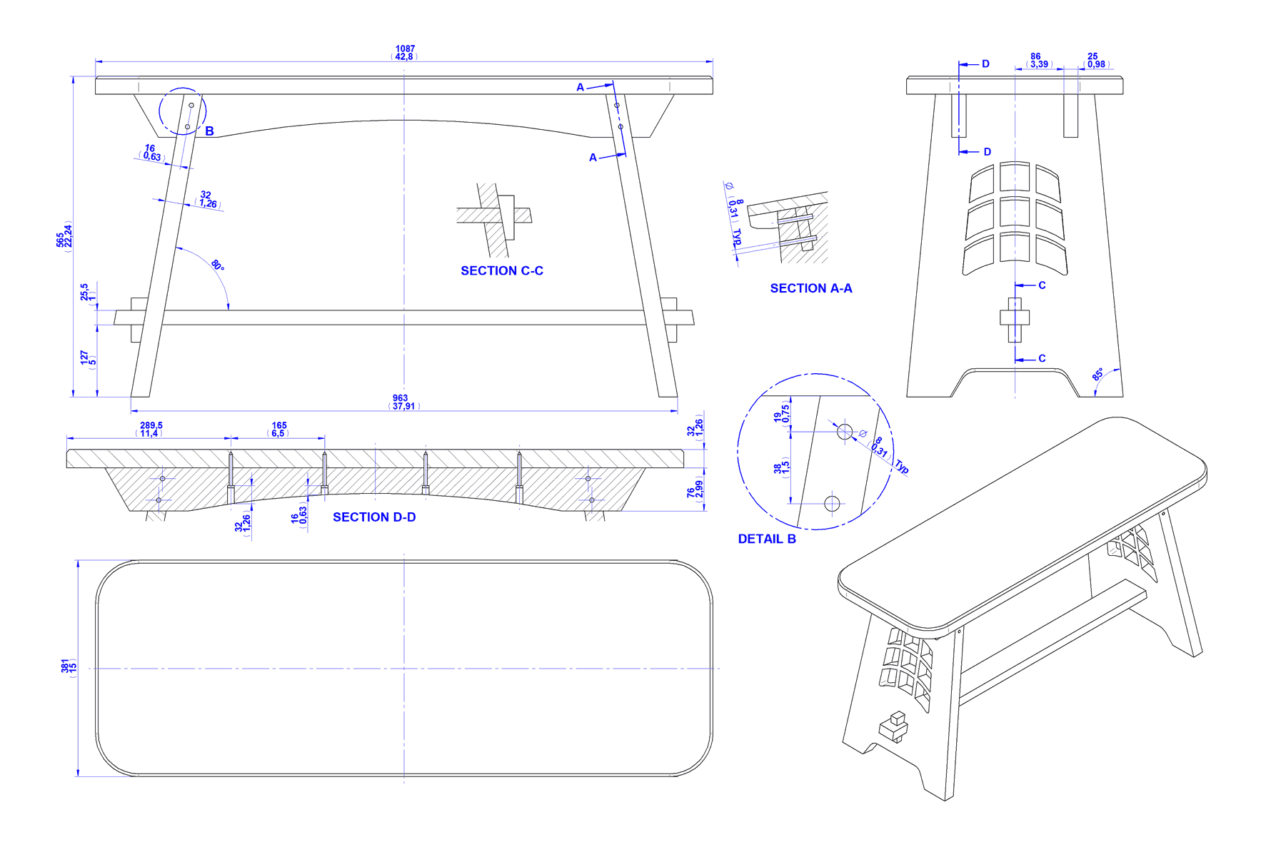 Piano bench plan