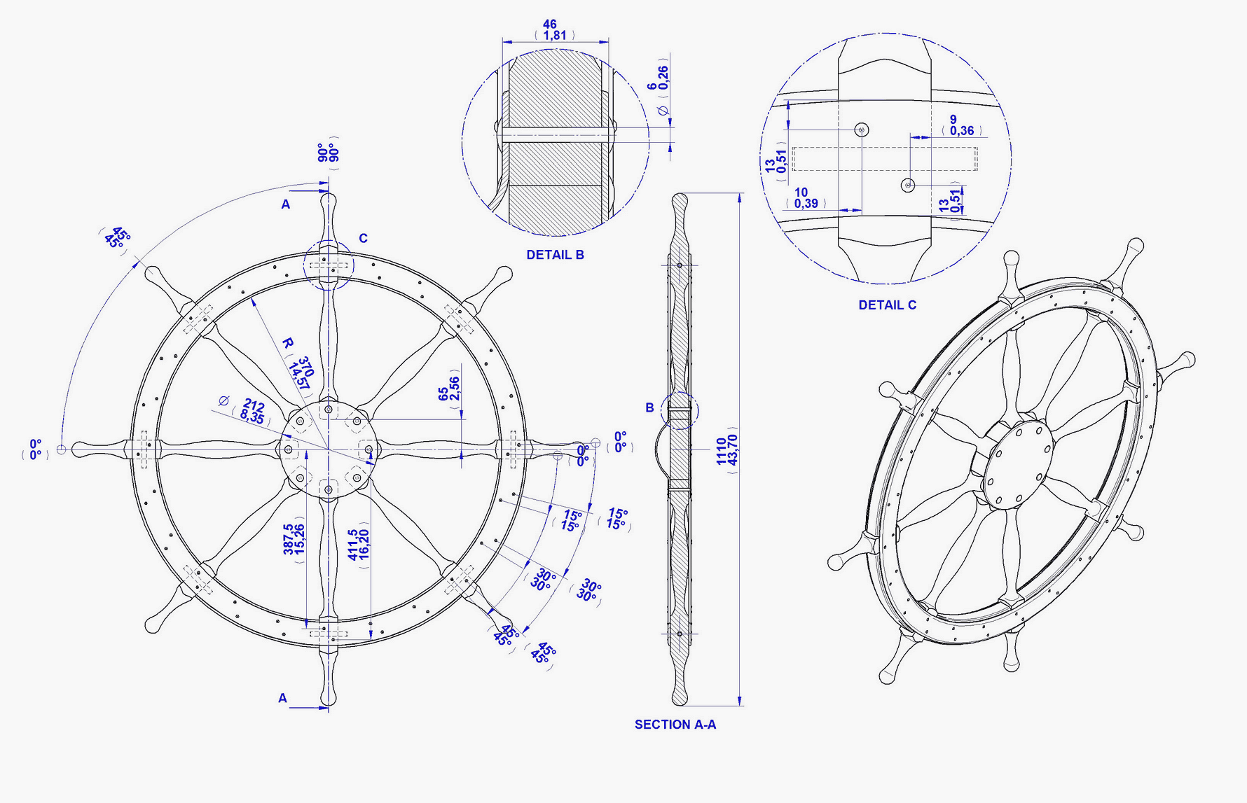 Ships Wheel Plans