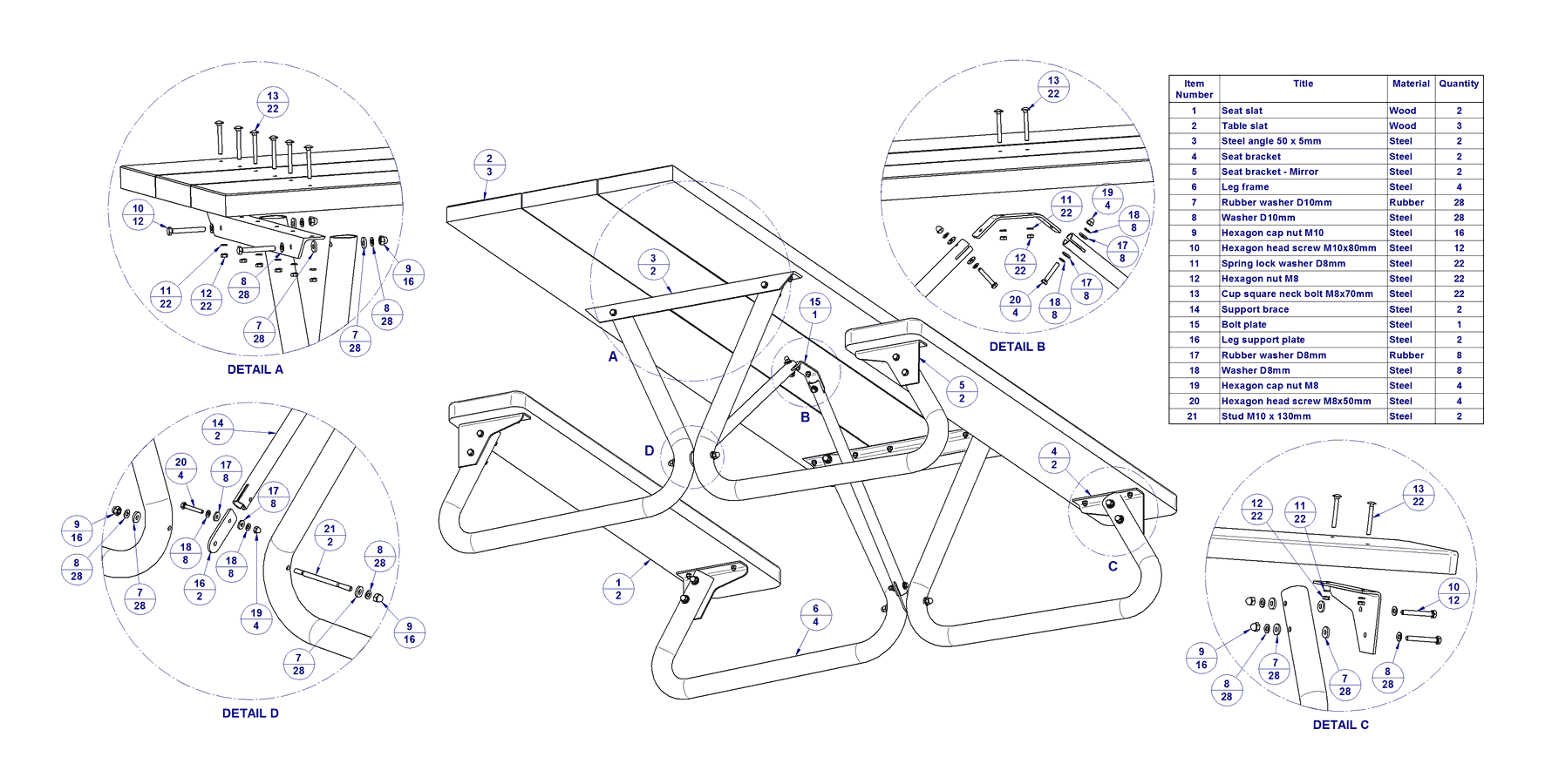 Wheelchair-Accessible Picnic Table Plans
