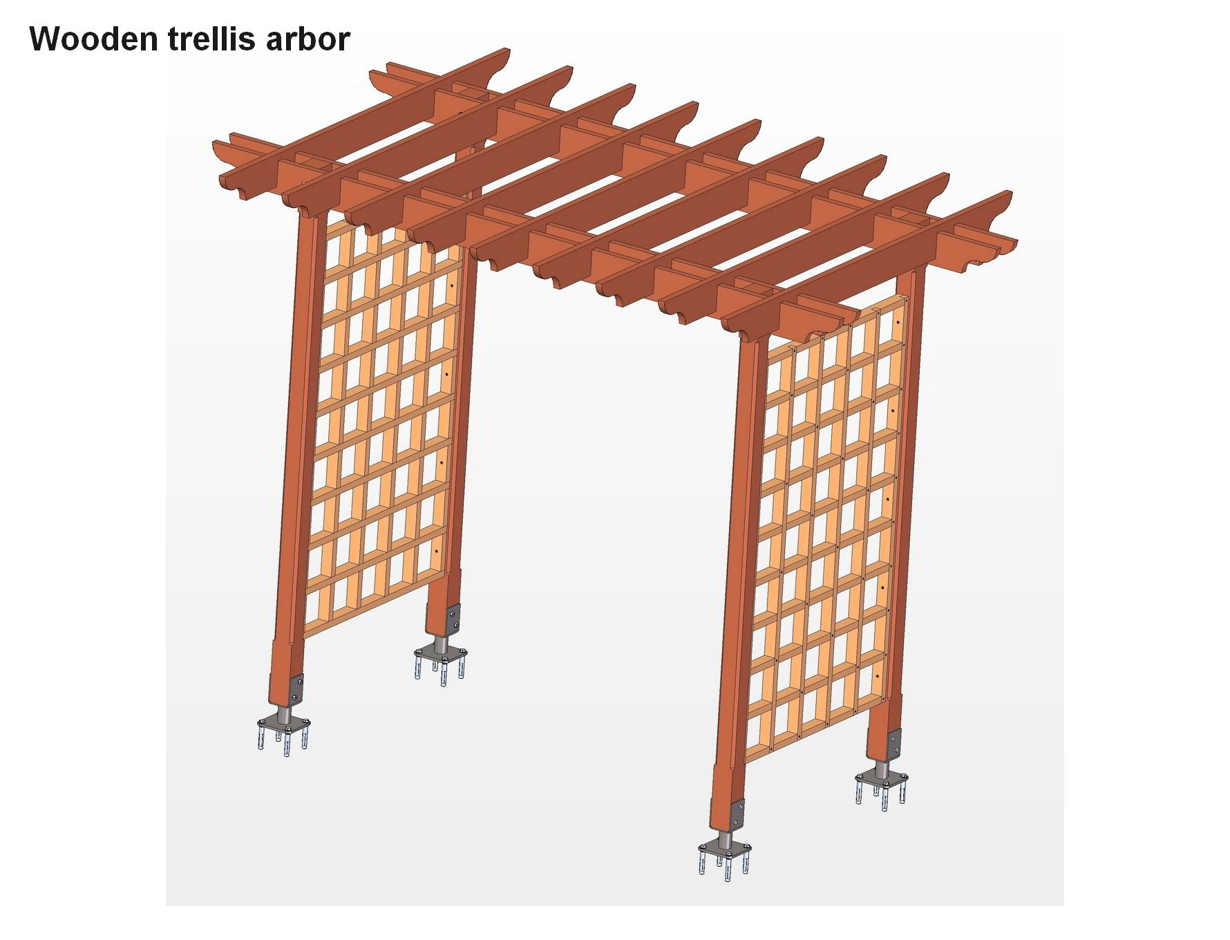 Wood Arbor Trellis Plans