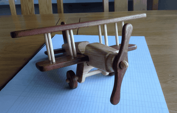 Finished biplane toy project