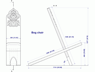 Bog chair - Assembly drawing