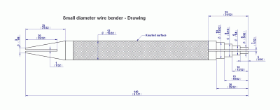 Small diameter wire bender - Drawing