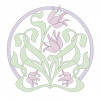 Vectorized art nouveau tulip design