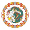 Vectorized chinese dragon pattern