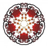 Vectorized chinese flower ornament