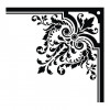 Vectorized corner floral ornament