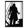 Vectorized nosferatu silhouette pattern