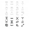 Vectorized zodiac symbols