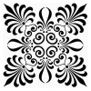 Palmette square ornament 1