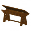 Bench with storage area plan 