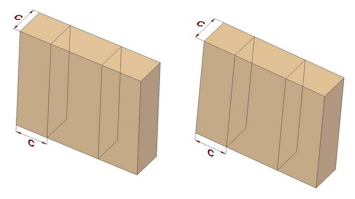 Dovetail joints - Gauge thickness upon side from ends
