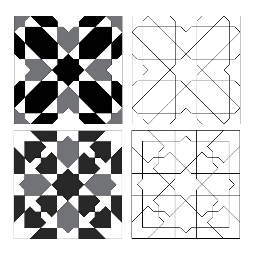 Moorish glazed earthenware tile patterns | Craftsmanspace