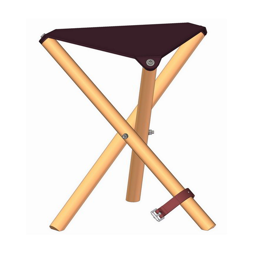 Wooden fishing folding stool