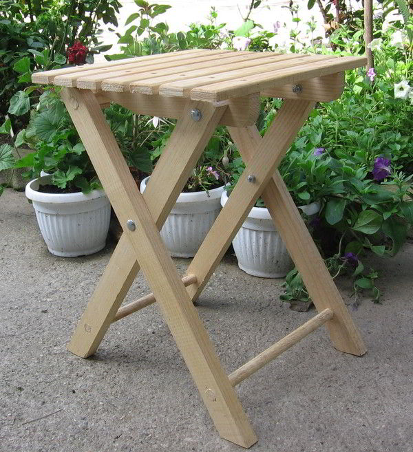 Finished stool - Unfolded