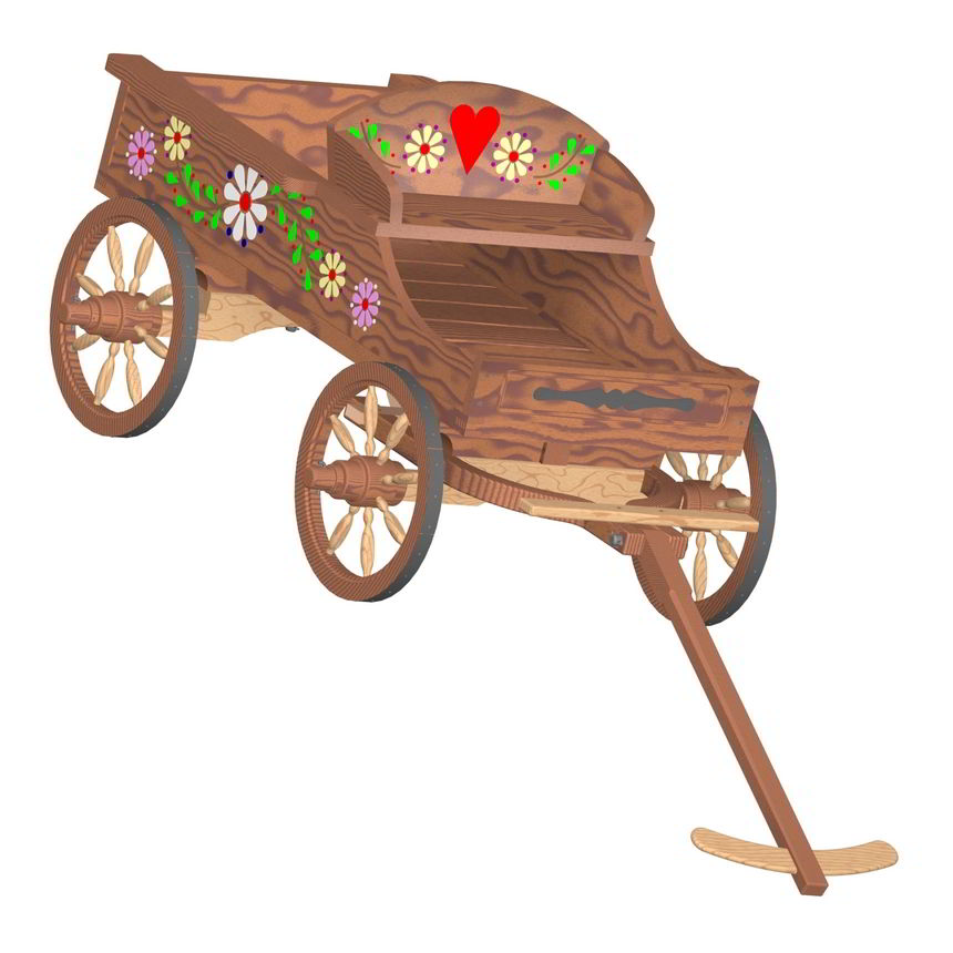 Horse Drawn Wagon Flower Pot Stand Plan, Free Wooden Wagon Planter Plans