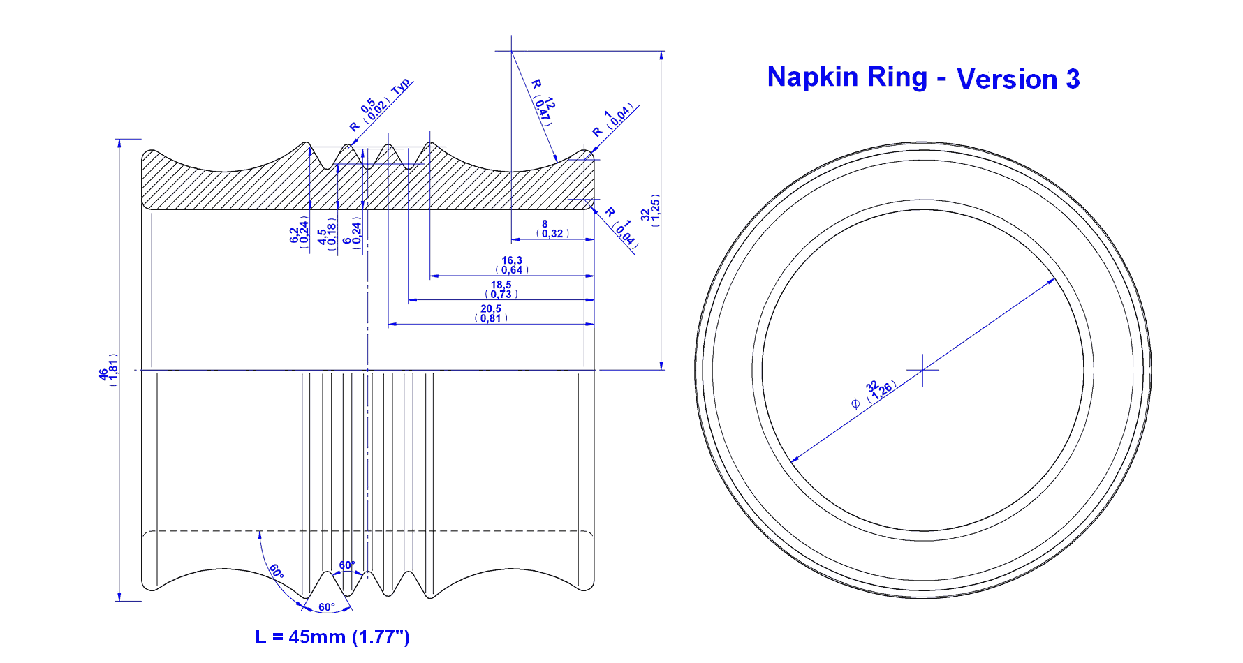 Napkin ring plan