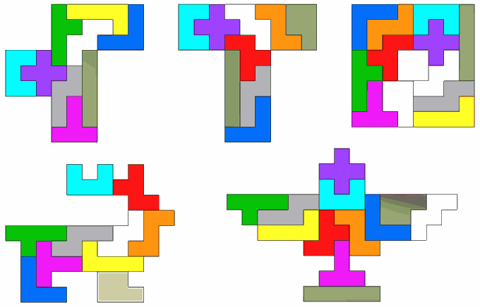 Pentomino booard game - 2D shapes