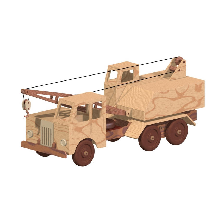 Wooden truck crane model plan Craftsmanspace