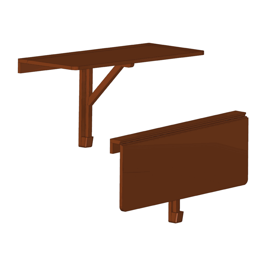 Wall Mounted Drop Leaf Folding Table, Fold Down Wall Desk Plans