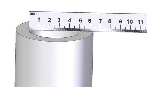 Measuring inside diameter of a pipe