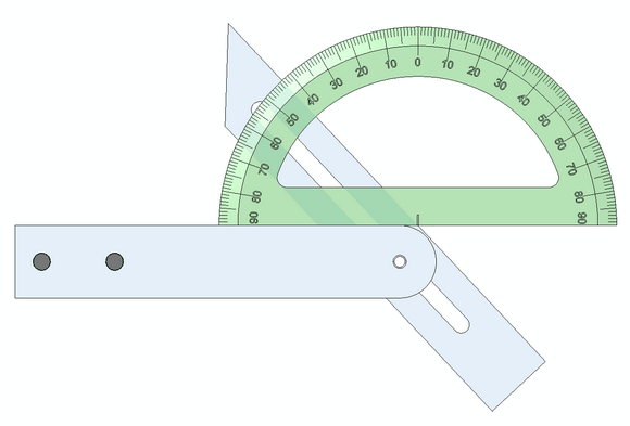 Sliding T bevel - Setting to a protractor