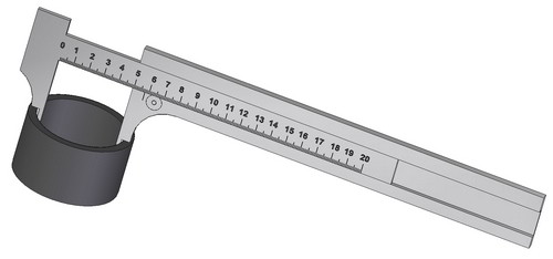 Measuring the inside diameter with a slide caliper