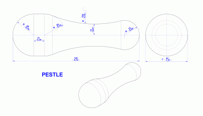 Pestle (Version 2) - 2D drawing