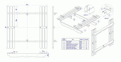 Picnic table - Seat subassembly parts list
