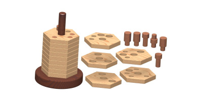 Wooden stacker puzzle plan (Version 1)
