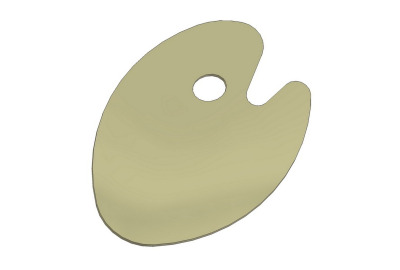 Artistic oval shaped paint palette