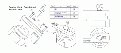 Bending block - Assembly drawing