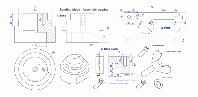 Bending block - Parts drawing