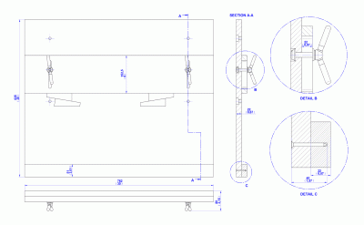 Board gluing fixture - Assembly drawing