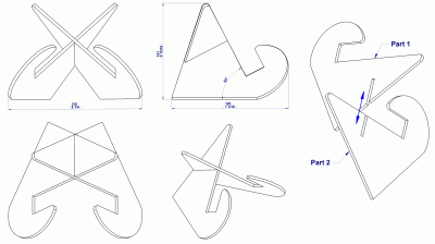 Book stand - Assembly drawing