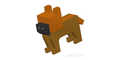 Boxer dog toy figurine plan