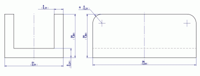 Business card stand  - Assembly drawing