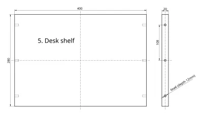 5. Desk shelf