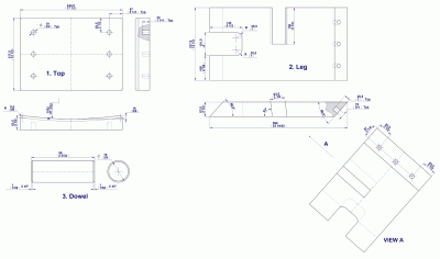 Compact stool - Parts drawings