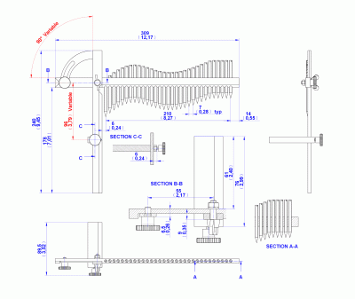 Contour gauge - Assembly drawing