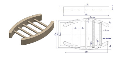 Curved soap rack plan
