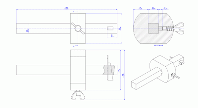 Cutting gauge - Assembly drawing