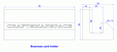 Desktop business card holder  - Assembly drawing
