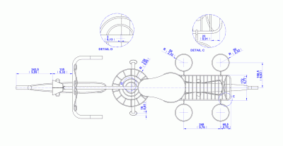 Garden bicycle plant holder - Assembly drawing A2